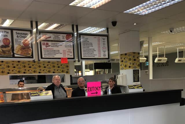 Staff at  Harry Ramsbottoms in Skegness preparing free food for NHS workers and the homeless.