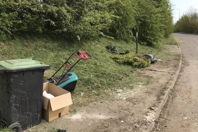 Flytipping and wrongly disposed-of side waste will be pursued by police and council environmental officers around Sleaford. This photo was taken by PCSO Patrick Welby. EMN-200904-180909001