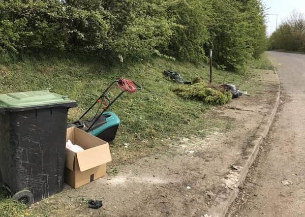 Flytipping and wrongly disposed-of side waste will be pursued by police and council environmental officers around Sleaford. This photo was taken by PCSO Patrick Welby. EMN-200904-180909001