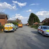Police, fire and gas engineers attended a reported gas leak off Mareham Lane, near the Bass maltings in Sleaford. Photo: Sleaford Police EMN-201204-181119001