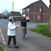 Wragby residents turned out last Thursday to clap the NHS (photo by John Edwards)