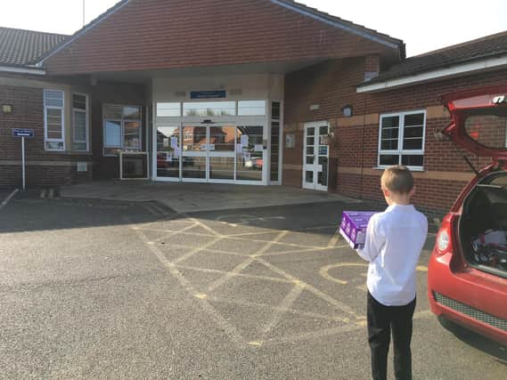 Skegness Hospital workers are enjoying an Easter treat thanks to this Friskney Primary School pupil.