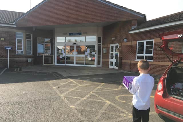 Skegness Hospital workers are enjoying an Easter treat thanks to this Friskney Primary School pupil.