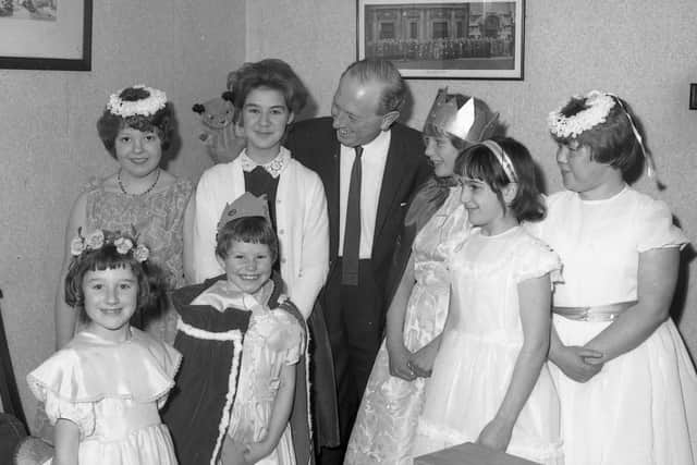 Sooty and Harry Corbett during a visit to Lincolnshire 55 years ago.