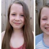 Isobel Whelan, of Sleaford, before and after her charity haircut.