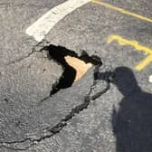 Hole in the road between Tattershall Bridge and Billinghay - police have been looking into it!