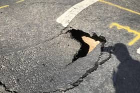 Hole in the road between Tattershall Bridge and Billinghay - police have been looking into it!