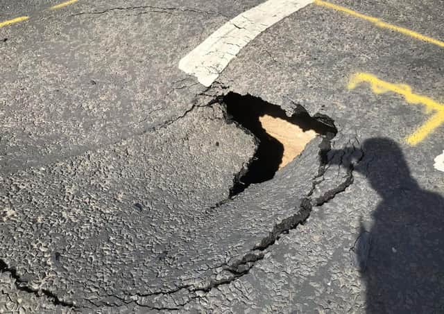 Hole in the road between Tattershall Bridge and Billinghay - police have been looking into it!