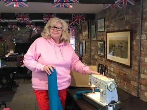 Jane Simpson cutting scrubs at the Village Church Farm Museum in Skegness.