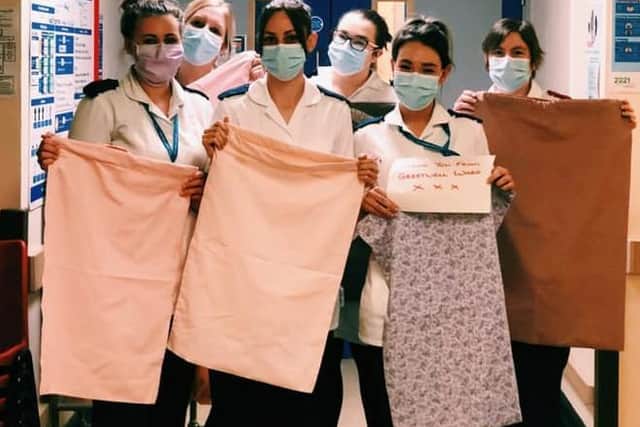 Washbags thank you from the Greetwell ward.