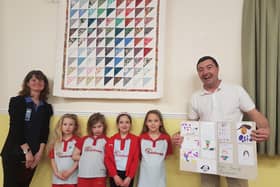 Leader Elle Goodacre with Burgh Rainbows and Coun Jimmy Brookes.