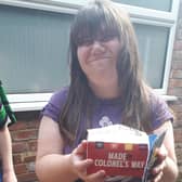 A resident at Cherry Tree Lodge enjoying a KFC 'fakeaway. EMN-200427-115651001