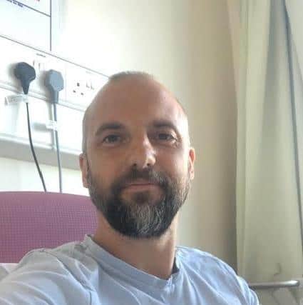 Lee Goodale, of Great Hale, in hospital recovering from his horrific hand injury. EMN-200421-164734001