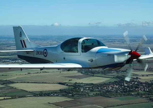 Limited flying has resumed at RAF College Cranwell to refresh instructors' skills after grounding flights due to social distancing rules. Photo: MOD EMN-200422-111931001