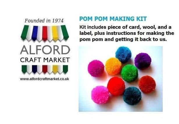 Alford Craft Market's free pom pom making kits. EMN-200423-093809001
