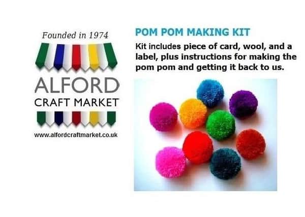 Alford Craft Market's free pom pom making kits. EMN-200423-093809001