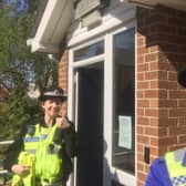 It’s a thumbs up from PCSO Nigel Wass and PC Kelly Palmer, the latest recruit to Horncastle’s Neighbourhood Police Team