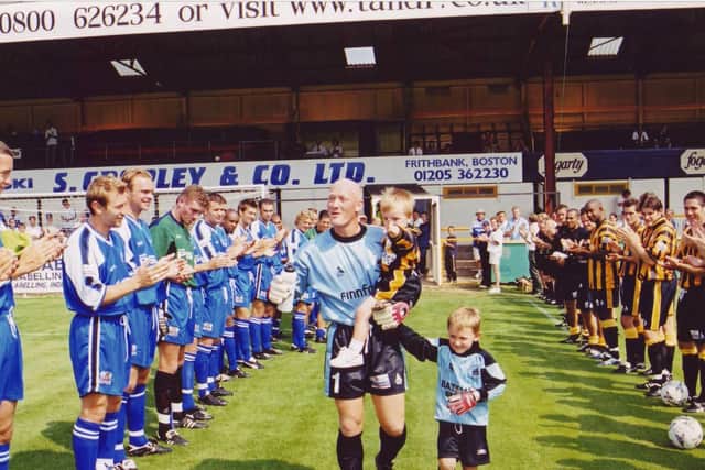 Bastock received a guard of honour at his testimonial against Peterborough United.
