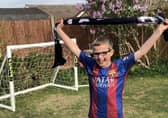 Finlay Hrubesch, seven, on his garden run. EMN-200105-161546001
