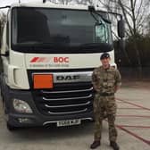 Senior Aircraftman Jack Curtis, from RAF College Cranwell is just one of the many personnel who have been deployed to utilise his skills during the COVID19 crisis, driving oxygen tankers for British Oxygen. EMN-200428-153906001
