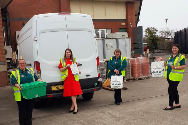 Store manager Hannah Gowland and the Doorstep Delivery team Tanya Smith, Lynsey Beale and Chantelle Cooper.