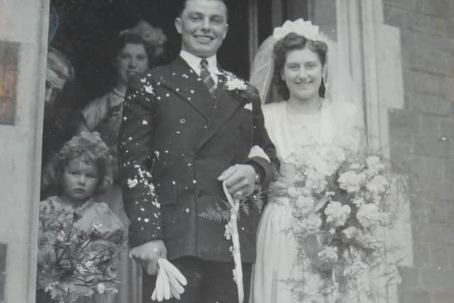 Vera and Wilf on their wedding day - April 29, 1950
