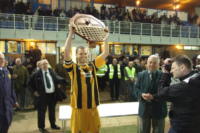 Lee Canoville with the Lincolnshire Senior Shield.