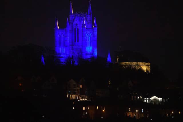 Lincoln Cathedral will be lit blue again tonight (Thursday) for the Clap for Carers, while its choir have recorded Somewhere Over The Rainbow in tribute to the NHS, carers and key workers.