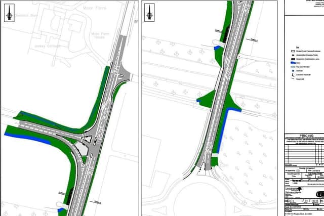 The plans for improvements to the A153/A17 Sleaford rugby club junction. EMN-200429-180000001