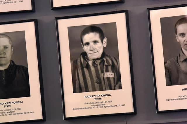 Photos of prisoners on the walls. Photo: Graham Chweidan
