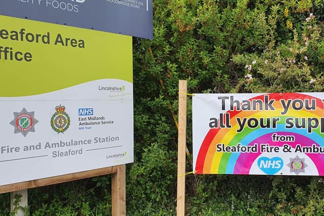 Sleaford ambulance and fire personnel have expressed their thanks for the community's support. EMN-200430-145403001