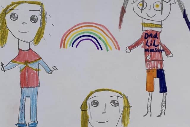Some of the artwork produced by the LaceyField pupils.
