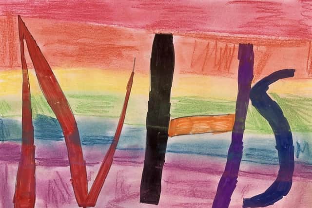 Some of the artwork produced by the LaceyField pupils.