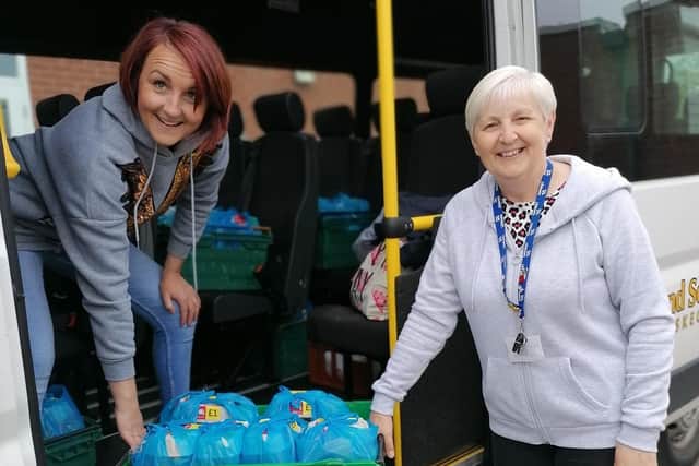 A delivery of meals from the Richmond School.