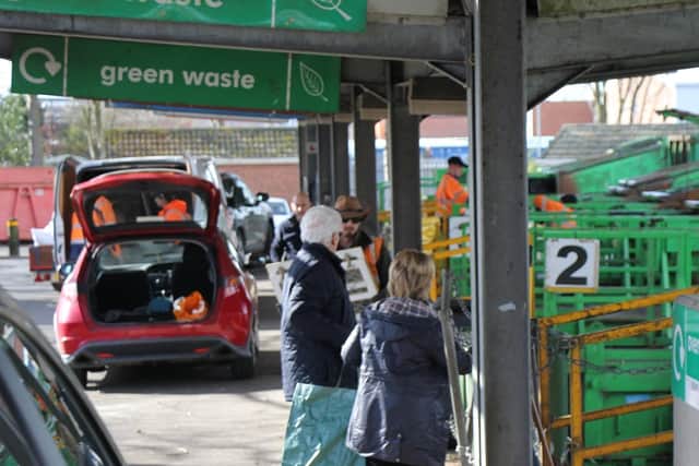 Garden waste and wood will be the only items accepted for the time being