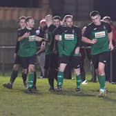 Jamie Shaw, seen in action with Sleaford Town teammates, has questioned player availability when football resumes.