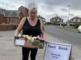 Councillor Stephanie Carruthers at the food bank.