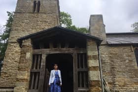 Debbie Clark at Cadney church, which will benefit from funds raised by the walk