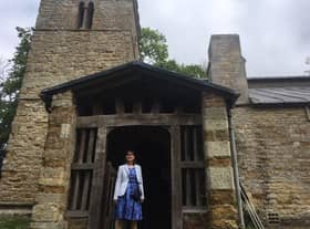 Debbie Clark at Cadney church, which will benefit from funds raised by the walk