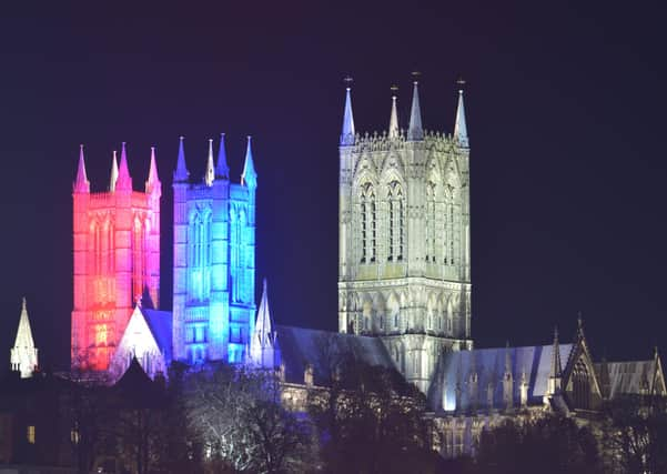 Lincoln Cathedral will be lit red, white and blue on Friday, May 8, to mark the 75th anniversary of VE day, and commemorate the end of the Second World War. EMN-200505-153519001