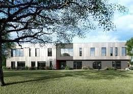 An image of how the combined hub and college will look, subject to planning permission