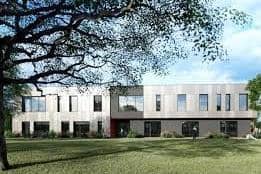 An image of how the combined hub and college will look, subject to planning permission