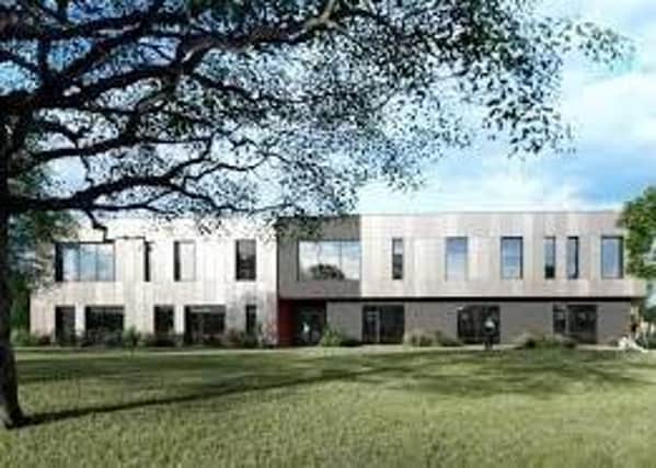An image of how the combined hub and college will look, subject to planning permission