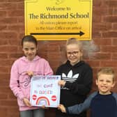 Pupils of the Richmond School in Skegness designed a poster with the message 'Stay Home' ahead of the VE75 Bank Holiday celebration.