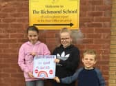 Pupils of the Richmond School in Skegness designed a poster with the message 'Stay Home' ahead of the VE75 Bank Holiday celebration.