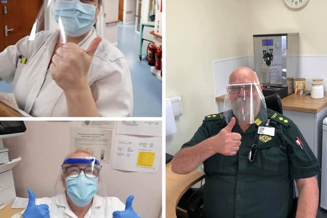 Some of the PPE bought by the appeal being worn