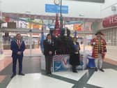 A small group met by the statue of Thre Fallen Three at the Hildreds Centre in Skegness this morning for the Town Crier's proclamation.