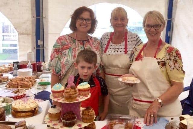 The cake stall at an Anderby Creek Community Charity event last year.