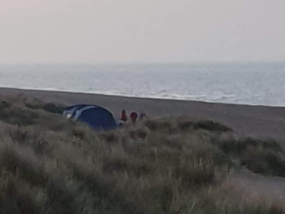 Campers of Anderby Creek beach.