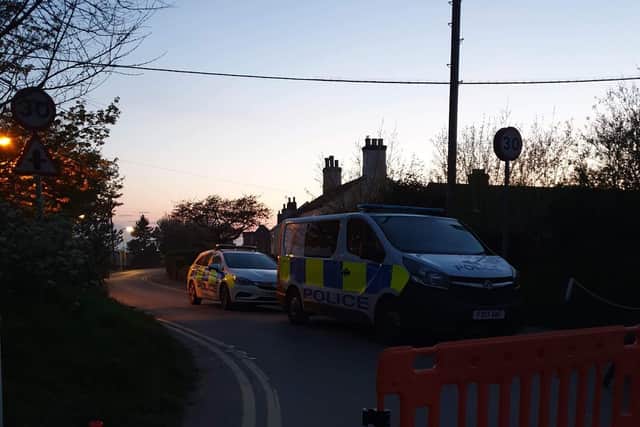 Police at Anderby Creek.